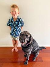 Load image into Gallery viewer, Children's Cosmo shirt in Dragonfly (navy)