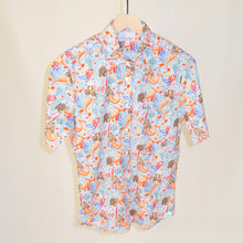 Load image into Gallery viewer, Women's Rancho shirt in Mermaid to Be Friends