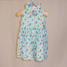 Load image into Gallery viewer, Children's dress in pelican print. Baby blue with cute pelicans.