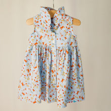 Load image into Gallery viewer, Children's sleeveless shirt dress with collar in "under the sea" print.