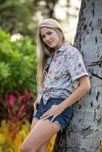 Load image into Gallery viewer, Women's Rancho shirt in Mermaid to Be Friends