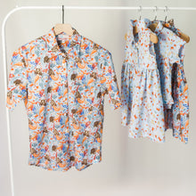 Load image into Gallery viewer, Women's Rancho shirt in Mermaid to Be Friends
