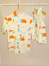 Load image into Gallery viewer, Women's Rancho shirt in Surf's Up (cream)