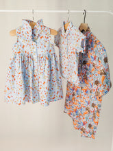 Load image into Gallery viewer, You can coordinate the "under the sea" print with the child's shirt and the adult mermaid shirt.
