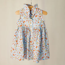 Load image into Gallery viewer, Children&#39;s sleeveless shirt dress with collar in &quot;under the sea&quot; print. 