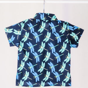 Children's Cosmo shirt in Dragonfly (navy)