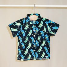 Load image into Gallery viewer, Children&#39;s Cosmo shirt in Dragonfly (navy)